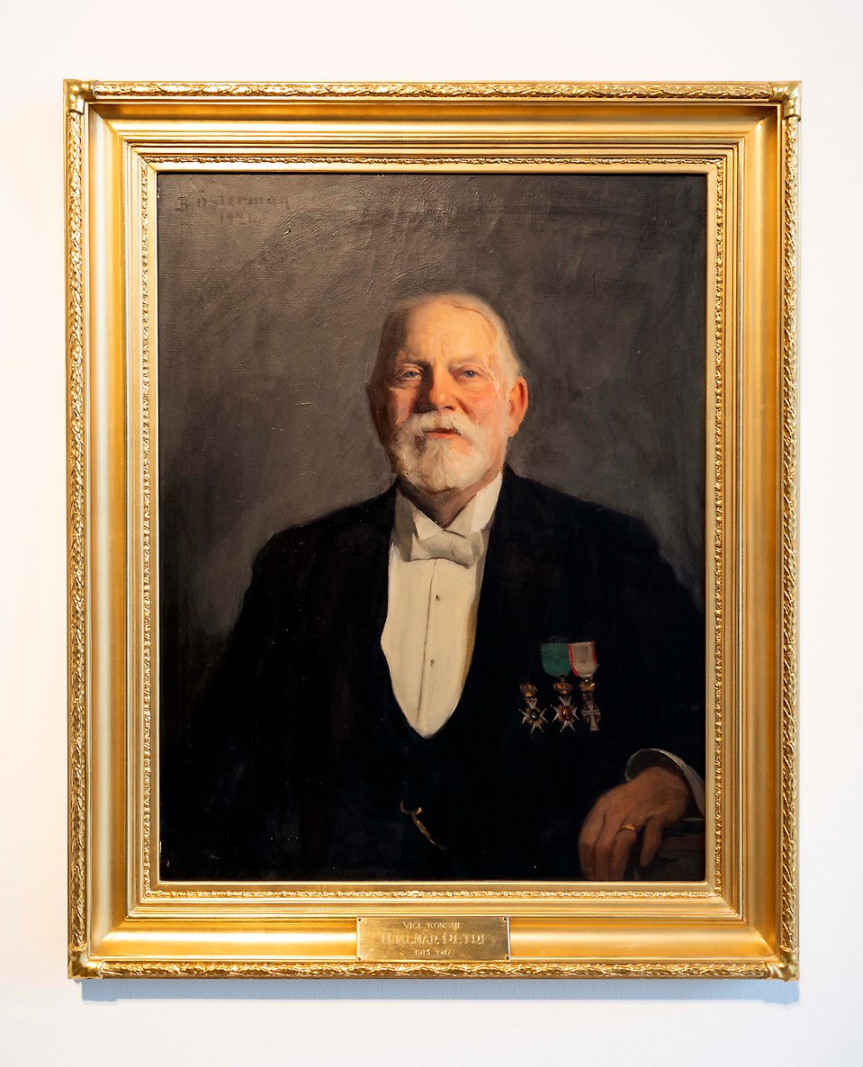Målning av borgmästaren Hjalmar Petri.